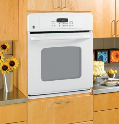 JKP30WMWW 27 Single Electric Wall Oven with Dual Element Bake Electronic Oven Controls