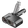 KFZ-Zigarettenanz�nder-Adapter 2-fach (2in1) mit 2x USB Buchsen