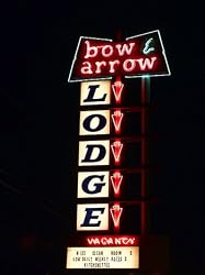 Bow & Arrow Lodge Sign Photograph - U.S. Route 66 in Albuquerque Photograph - Beautiful 16"x20" Photographic Print by Carol M. Highsmith