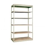 Rivetwell SRS361284-6SP Single Rivet Boltless Shelving Starter Unit with 6 Shelves, Parchment Steel, 36