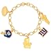 New York Giants Gold Tone NFL Charm Bracelet