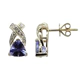 14K Exquisite Tanzanite and Diamond Earring (NEW ARRIVAL)