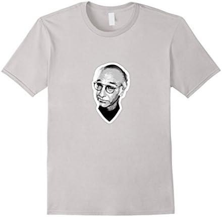 Men's Larry David T Shirt Medium Silver