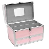 Produkt-Bild: Aluminium Kosmetikkoffer mit Schmuckfach Rosa - 209004