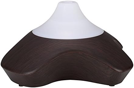 Wangang 02K Aroma Diffuser Dark Wood 220ml Electric Essential Oil Cool Mist Aromatherapy Diffuser with Music Reactive Lights (Dark Wood)