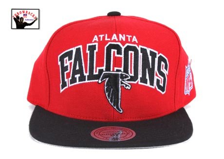 Atlanta Falcons Red/Black Two Tone Plastic Snapback Adjustable Plastic Snap Back Hat / Cap