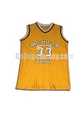 Yellow No. 33 Game Used Michigan Tech Russell Basketball Jersey