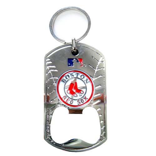 Boston Red Sox Dog Tag Keychain with Bottle Opener