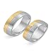 Exklusive Trauringe aus 750er Gelb- und Weissgold 4 Diamanten WR0392-7s