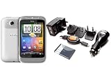 UltimateAddons Worldwide Travel Charging Kit + Emergency Battery for HTC Wildfire S