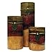 A Cheerful Giver Honey and Spice Round Fuze Pillar Candle, 3 by 6-Inch