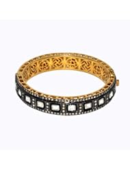 925 Sterling Silver Black Rhodium And Gold Plated Handmade Enthin New Fashion Designs Bangle Bracelet Jewelry