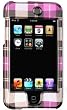 NEW Burbbery Checkbox Checkered Hot Pink with Brown Snap-On Cover Case Cell Phone Protector for Apple Ipod Touch II 2nd Generation