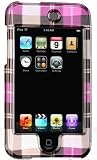 NEW Burbbery Checkbox Checkered Hot Pink with Brown Snap-On Cover Case Cell Phone Protector for Apple Ipod Touch II 2nd Generation