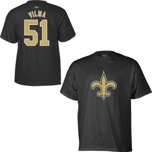 Reebok New Orleans Saints Jonathan Vilma Name & Number T-Shirt Large
