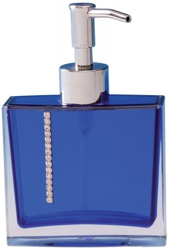 Sanwood 6941917 Marilyn Seifenspender, Acryl mit Swarovski-Kristallen, blau