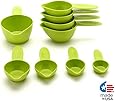 Pourfect 9-Piece Measuring Cup Set, Green Apple