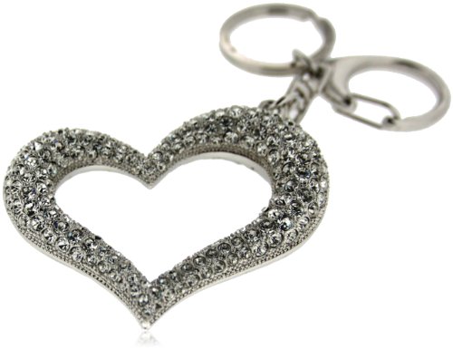 Sweet Deluxe Damen-Schl&uuml;sselanh&auml;nger Heart silber/kristall 12 cm 00190 Preisvergleich