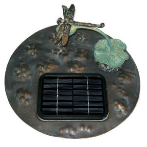 Solar Unit Dragonfly (Contains Solar Plate Insert, Solar Bird Bath Water Feature, And Solar Panel An