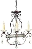 4 Light Mini Crystal Chandelier in Royal Bronze