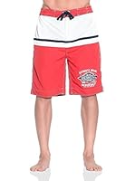 Lonsdale Short de Baño Crediton (Rojo / Blanco / Azul)