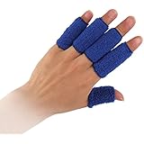 uxcell Blue 10PCS Sports Elastic Finger Sleeve Protector
