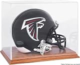 Atlanta Falcons Oak Mini Helmet Logo Display Case
