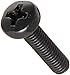 Small Parts M2.55D7985AB Steel Pan Head Machine Screw, Black Oxide Finish, Meets DIN 7985, #1 Phillips Drive, M2.5-0.45 Thread Size, 5 mm Length, Fully Threaded, Import (Pack of 100)