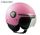 Hawk Solid Matte Pink Open face Motorcycle Helmet