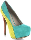 Qupid Penelope-44x Platform Colorblock Stiletto Pumps