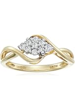 10k Yellow Gold Diamond Engagement Ring (1/5cttw, I-J Color, I2-I3 Clarity), Size 7