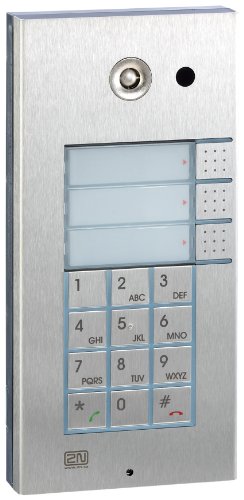 2N Helios RT3-Key Edelstahl Türstation 3 Ruftasten und Codeschloß