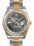 Rolex Datejust II Grey Roman Dial 18k Yellow Gold Bezel Two Tone Oyster Bracelet Mens Watch 116333GYRO