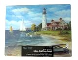 nautical beach LIGHTHOUSE Glass CUTTING BOARD kitchen