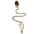 Quartz Pendulum 08 Brown Wood Skull Reiki Energy Healing Crystal Dowsing