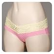 2 Pack Lot of Dotted Cotton Lace Trim Boyshort / Bikini Panties