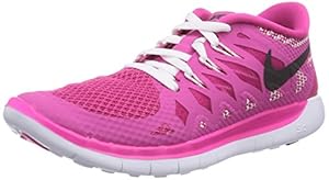 Nike Free 5.0 (Gs) Sz 4.5Y Girls Running Shoes Red New In Box