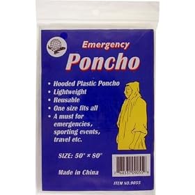 3PK - CHILDREN KIDS EMERGENCY RAIN PONCHO - CLEAR: Sports &amp; Outdoors