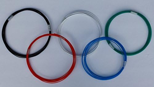 5-color 3d Pen/3d Printer PLA 1.75mm Filament Super Fun Pack. Black, White, Red, Blue, Green. You Get 20 Feet of Each Color. Total 100 Feet.