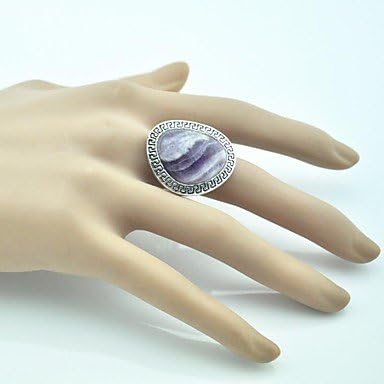 Vintage Female Amethsyt Adjustable Ring (Purple)(1pcs)