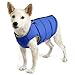Gooby - Padded Vest, Dog Jacket Coat Sweater with Zipper Closure and Leash Ring, Solid Blue, Medium