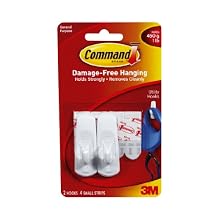 Command Small Hooks, White, 2-Hook