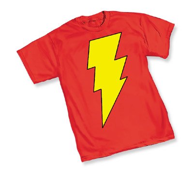  The Flash Shazam! Symbol Red Adult T-Shirt Tee