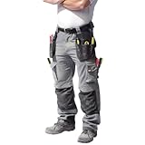 (キャタピラー) Caterpillar C172 トレードマーク ワークパンツ 作業服ボトムス 作業着ズボン (レギュラー丈) 男性用 (32) (グレー/ブラック)
