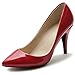 Ollio Women's Shoe Stiletto High Heel Enamel Pointed Toe Pump