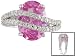 15.00CT BELLA LUCE PINK AND 2.00CTW BELLA LUCE WHITE DIAMOND SIMULANT STERLING SILVER RING