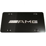 Mercedes Benz AMG Logo Aluminum Black Front License Plate 