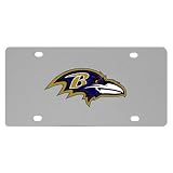 NFL Officially Licensed Stainless Steel License Plate - Baltimore Ravens