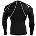 emFraa Skin Tight Compression Base layer Black Running Shirt men women S ~ 2XL