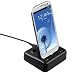 mumbi USB DUO Dock Samsung Galaxy S3 Dockingstation / Tischladestation mit EXTRA Akkuladefach / Galaxy S III Ladestation + USB Datenkabel